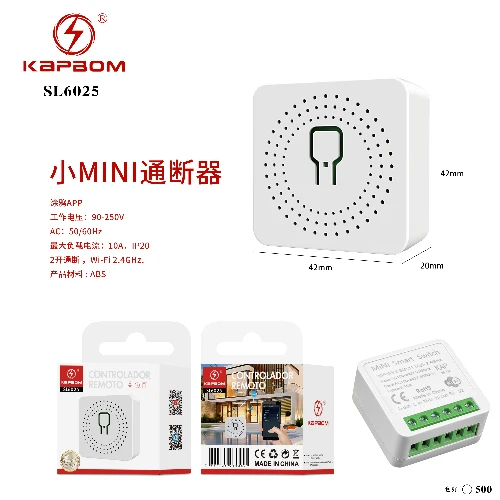 Mini Interruptor Inteligente Wi-fi 90–250 V