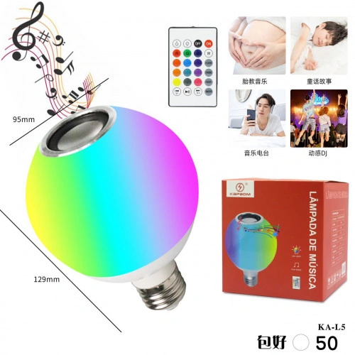 Lâmpada Musical de Led Som BT (EMBALADO)