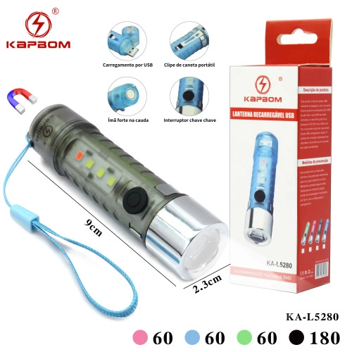 Lanterna de Led Recarregavel USB Com Imã
