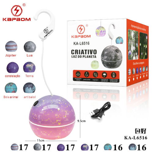 Lâmpada de Projeção Criativa com Luz de Planeta (EMBALADO)
