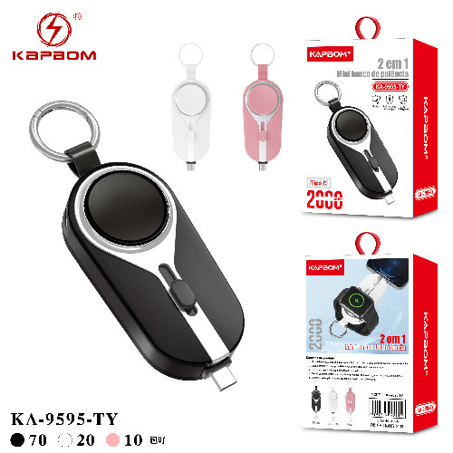Carregador Portátil 2 Em 1 USB E Indução TY