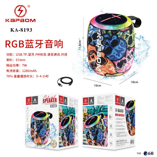 Caixa de Som BT RGB 7W 10*11,8mm