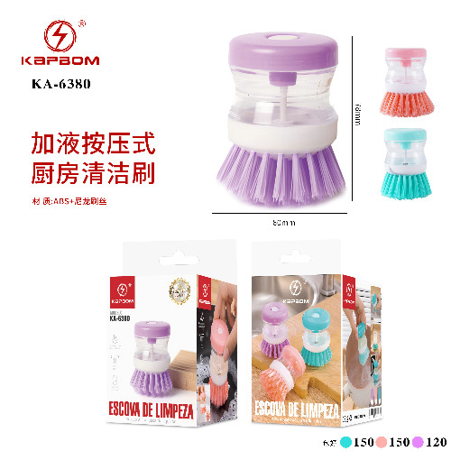 Escova Com Dispenser p/ Detergente Prático Lava Louças Moderno