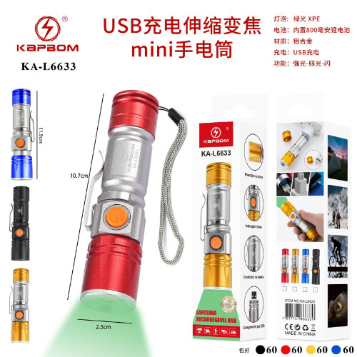 Mini Lanterna de Luz Fluorescente 10.7cm 800mAh