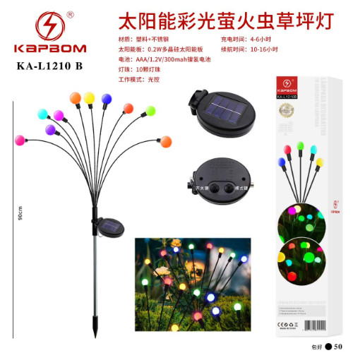 Led solar colorida Firefly para gramado (7 cores)