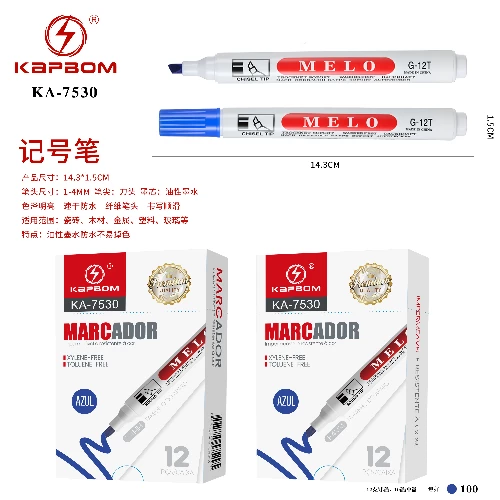 Caneta De Marcação AZUL 12pçs