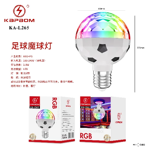 Lampada  em formato de bola de futebol