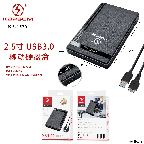 SSD Externo USB 3.0 de 2,5 polegadas